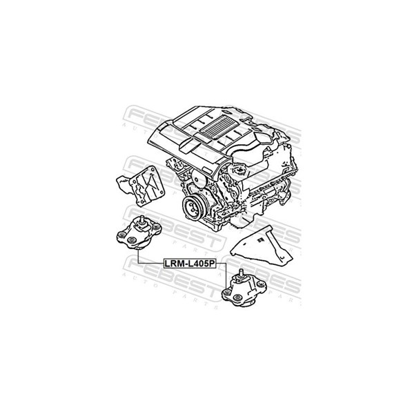 Motorkudde, Tvåsidig Febest LRM-L405P FEBEST Motorkudde, Tvåsidig Febest LRM-L405P FEBEST