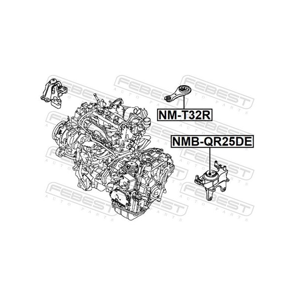 Motorkudde, Bak Febest NM-T32R FEBEST Motorkudde, Bak Febest NM-T32R FEBEST