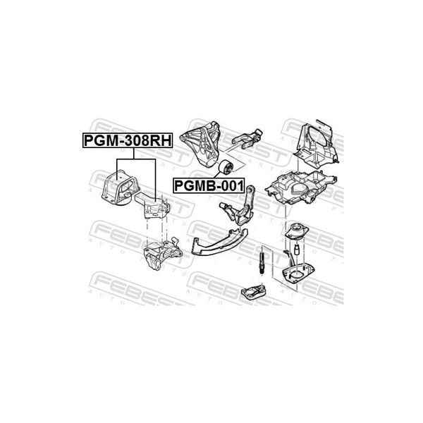 Motorkudde, Höger Febest PGM-308RH FEBEST