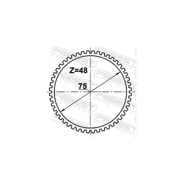 Sensorring, ABS, Framaxel Febest RABS-DUSTA48 FEBEST