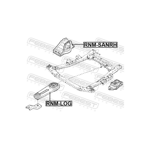 Motorkudde, Höger Febest RNM-SANRH FEBEST Motorkudde, Höger Febest RNM-SANRH FEBEST