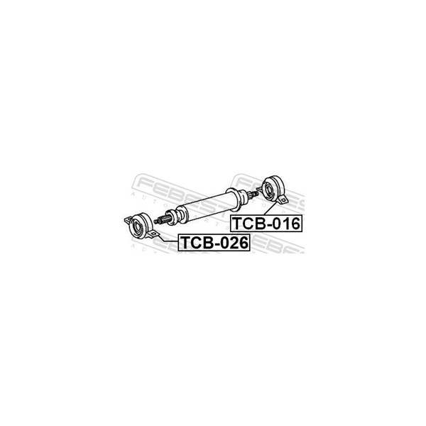 Mellanlager, kardanaxel, Fram Febest TCB-026 FEBEST