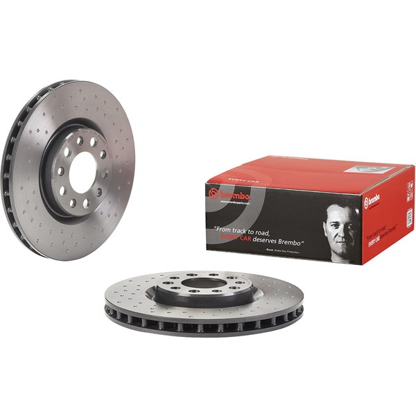 Bromsskiva Hålad/ventilerad, Framaxel Brembo 09.C495.1X BREMBO