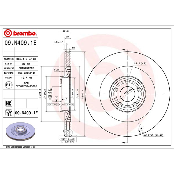 Bromssats, Skivbroms Ventilerad, Framaxel Brembo KT 08 026 BREMBO Bromssats, Skivbroms Ventilerad, Framaxel Brembo KT 08 026 BREMBO