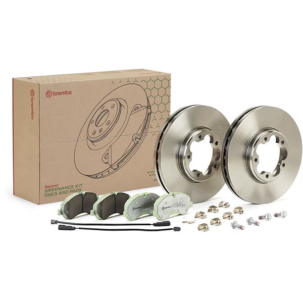 Bromssats, Skivbroms Ventilerad, Framaxel Brembo KT 10 011 BREMBO