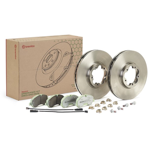 Bromssats, Skivbroms Ventilerad, Framaxel Brembo KT 10 012 BREMBO