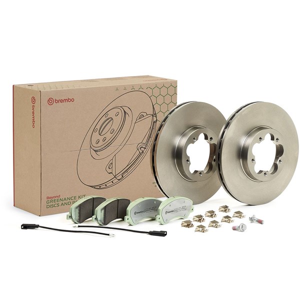 Bromssats, Skivbroms Ventilerad, Framaxel Brembo KT 10 015 BREMBO