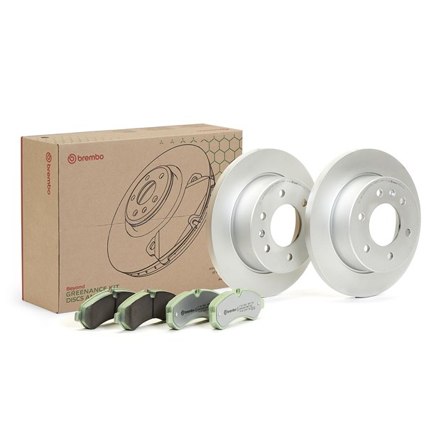 Bromssats, Skivbroms Solid, Bakaxel Brembo KT 10 055 BREMBO