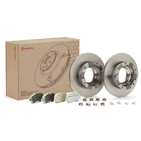 Bromssats, Skivbroms Solid, Bakaxel Brembo KT 10 060 BREMBO