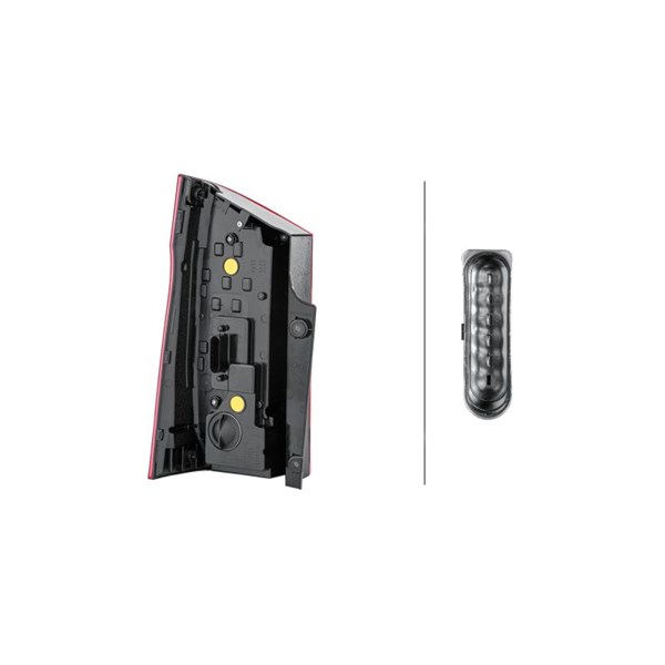 Baklykta 12V, Höger Hella 2SK 011 813-221 HELLA