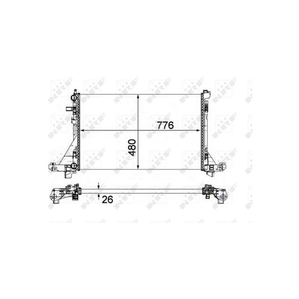 Kylare, motorkylning Nrf 58482A NRF