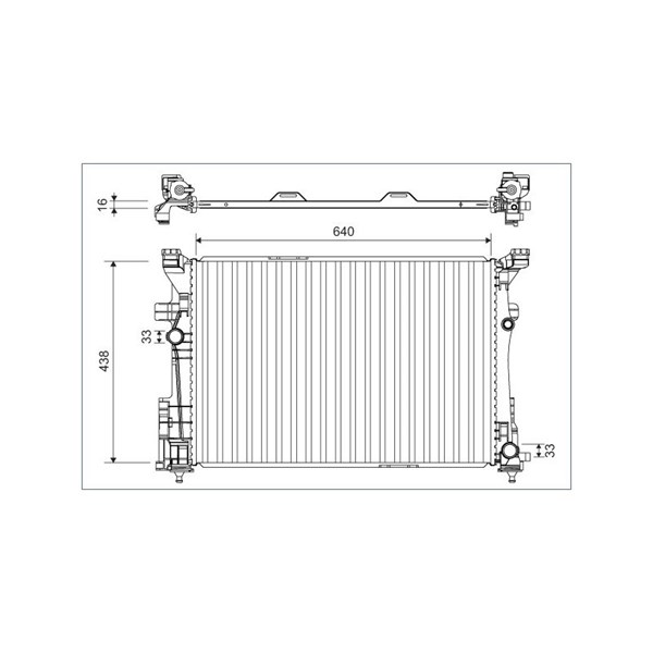 Kylare, motorkylning Valeo 701133 VALEO