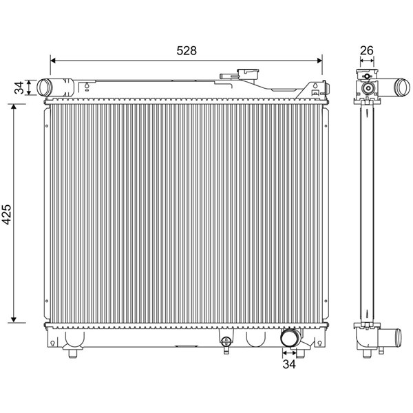 Kylare, motorkylning Valeo 701247 VALEO