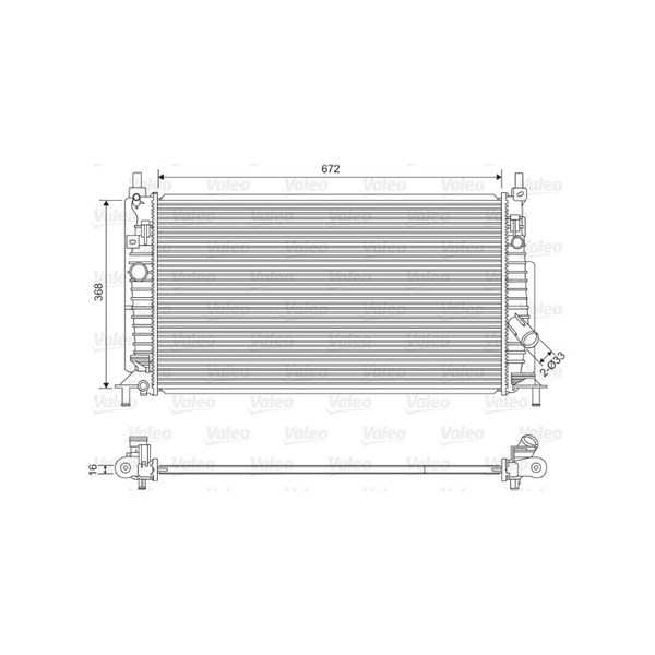 Kylare, motorkylning Valeo 701613 VALEO