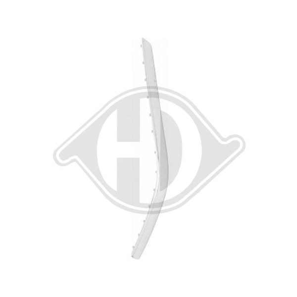 Prydnads- / Skyddslist, stötfångare, Höger bak Diederichs 1655168 DIEDERICHS