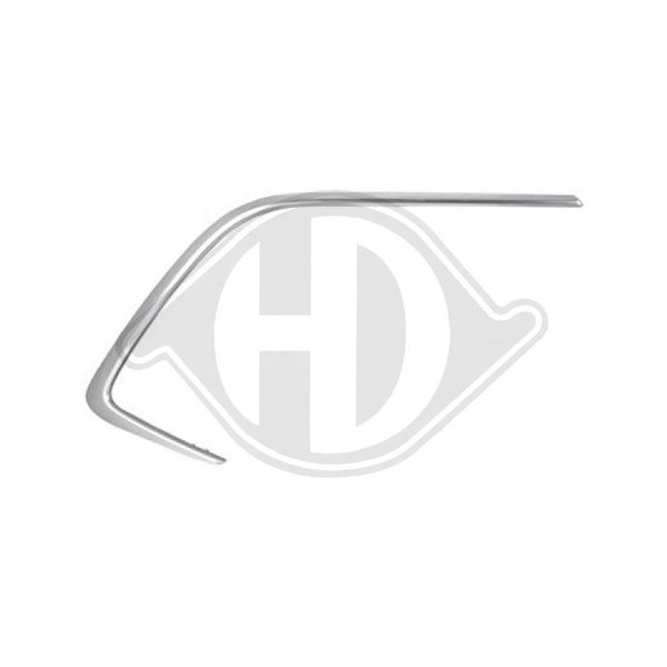 Prydnads- / Skyddslist, stötfångare, Höger fram Diederichs 666106 DIEDERICHS