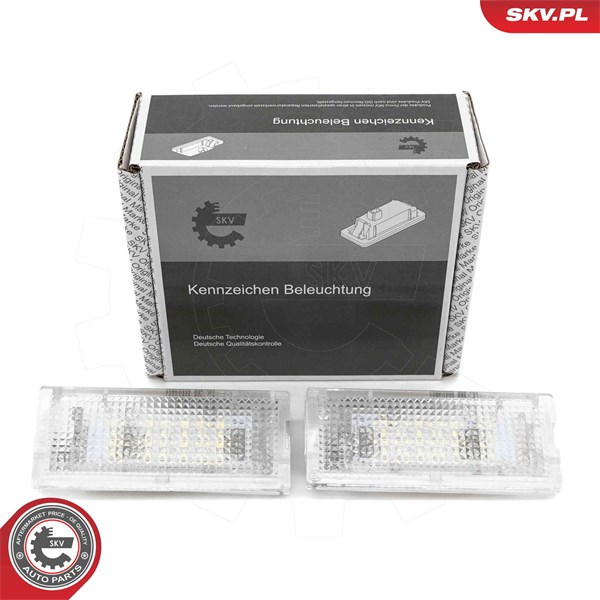 Belysning, registreringsskylt, Höger, Vänster Esen skv 72SKV505 ESEN SKV