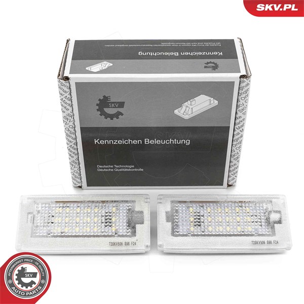 Belysning, registreringsskylt, Höger, Vänster Esen skv 72SKV506 ESEN SKV