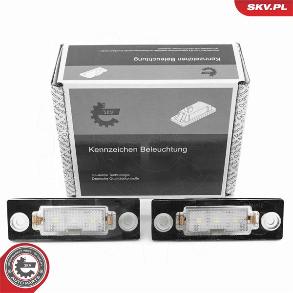 Belysning, registreringsskylt, Höger, Vänster Esen skv 72SKV534 ESEN SKV