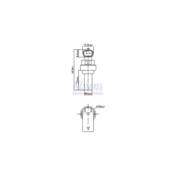 Kylvätsketemperatur-sensor, Nedre Nissens 207035 NISSENS