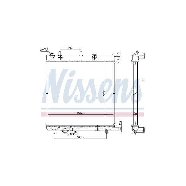 Kylare, motorkylning Nissens 606400 NISSENS Kylare, motorkylning Nissens 606400 NISSENS