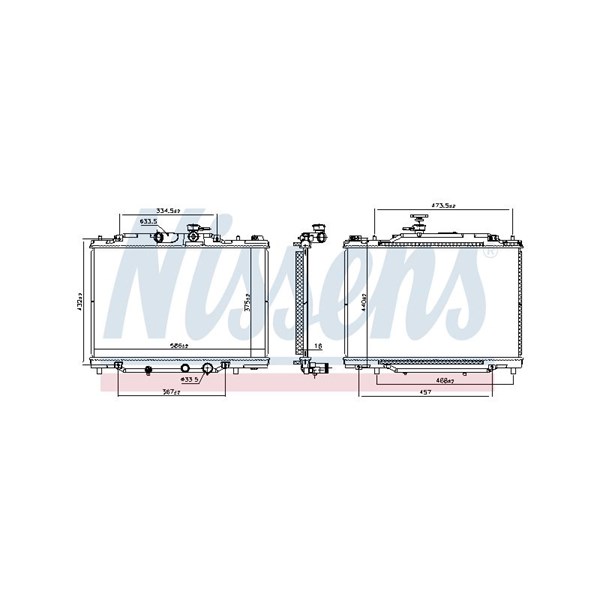 Kylare, motorkylning Nissens 607188 NISSENS