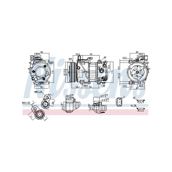 Kompressor, klimatanläggning Nissens 891097 NISSENS