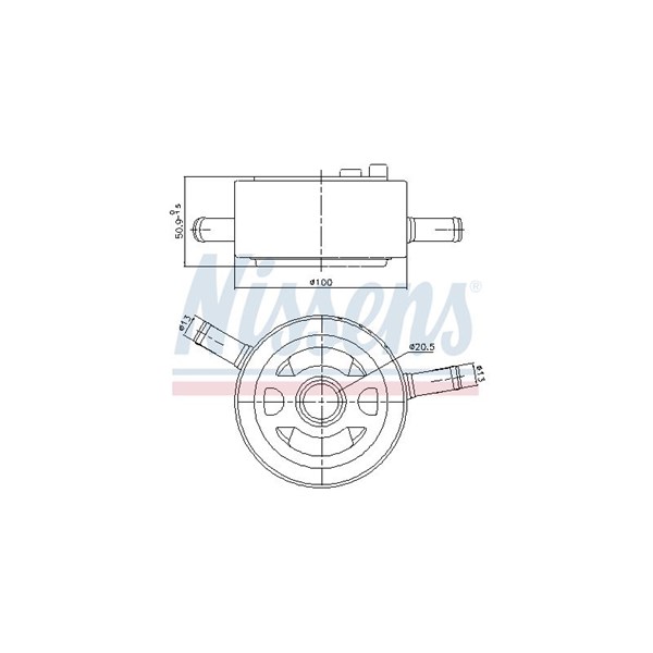 Oljekylare, motor Nissens 91435 NISSENS