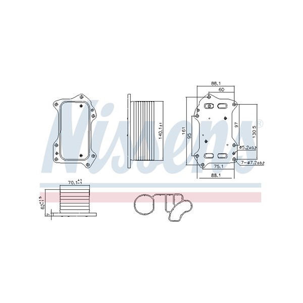 Oljekylare, motor Nissens 91446 NISSENS Oljekylare, motor Nissens 91446 NISSENS