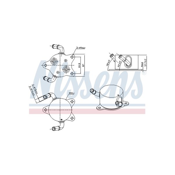 Oljekylare, automatisk transmission Nissens 91544 NISSENS