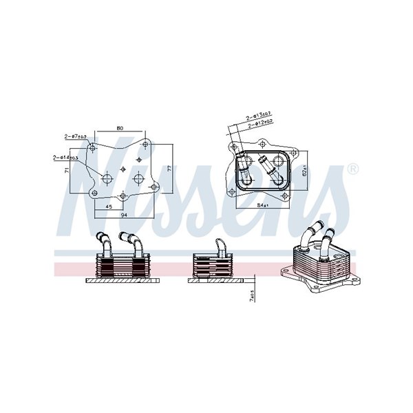 Oljekylare, motor Nissens 91569 NISSENS
