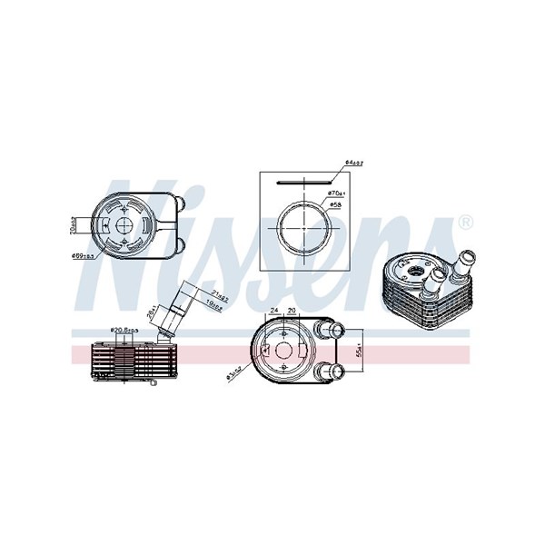 Oljekylare, motor Nissens 91584 NISSENS