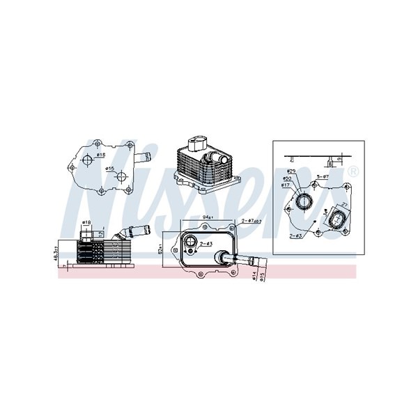 Oljekylare, motor Nissens 91586 NISSENS