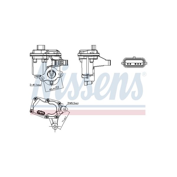 Egr-ventil, Nedre Nissens 98446 NISSENS