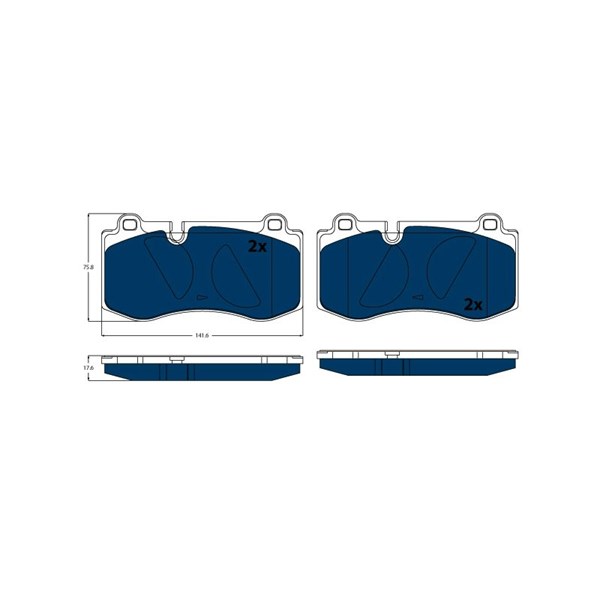 Bromsbeläggsats, Framaxel Trw Electric blue GDB1733BTE TRW