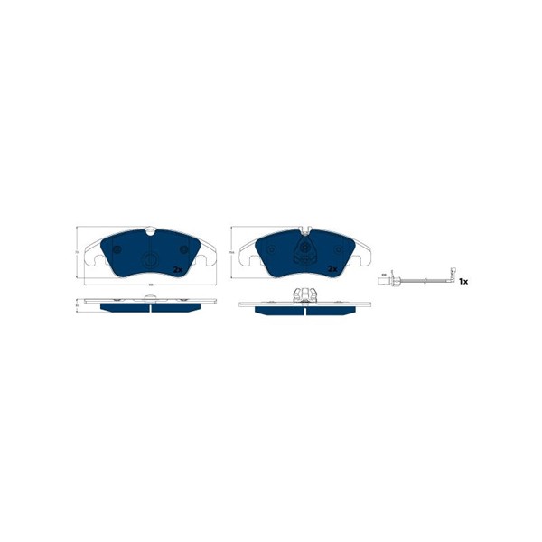 Bromsbeläggsats, Framaxel Trw Electric blue GDB1768BTE TRW