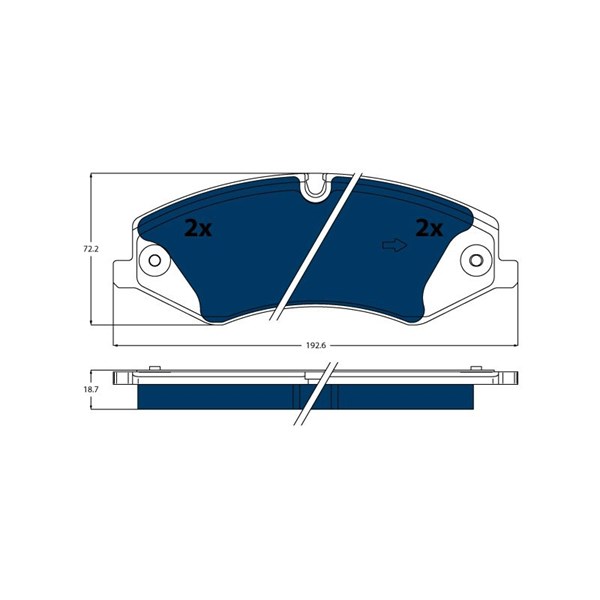 Bromsbeläggsats, Framaxel Trw Electric blue GDB1898BTE TRW