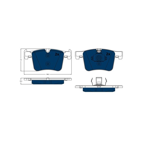 Bromsbeläggsats, Framaxel Trw Electric blue GDB1942BTE TRW