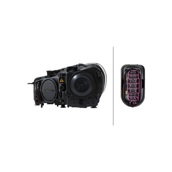 Strålkastare 12V, Höger Hella 1ZS 009 902-521 HELLA