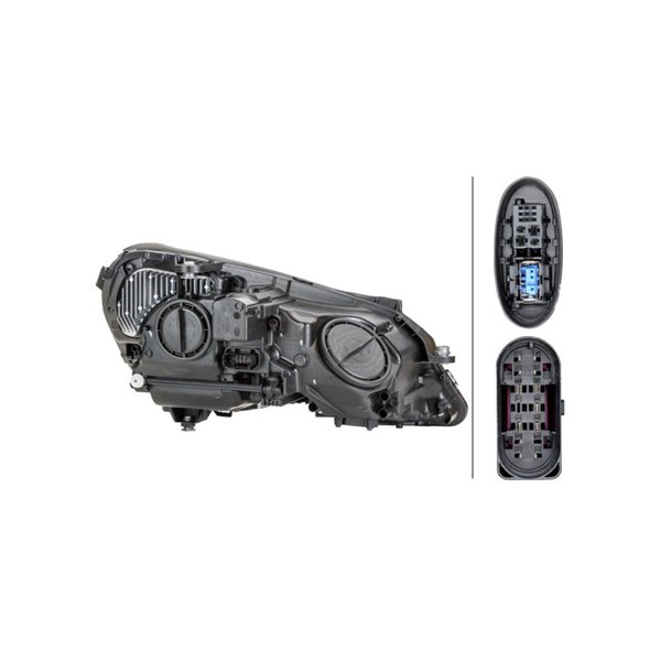 Strålkastare 12V, Vänster Hella 1ZT 011 705-111 HELLA