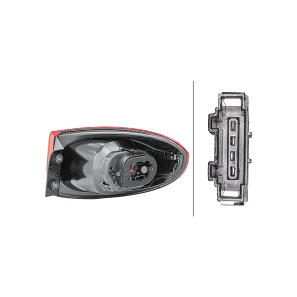 Baklykta 12V, Vänster Hella 2SD 009 691-091 HELLA