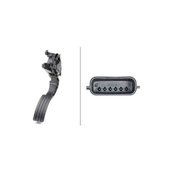 Sensor, gaspedalposition Hella 6PV 009 978-731 HELLA