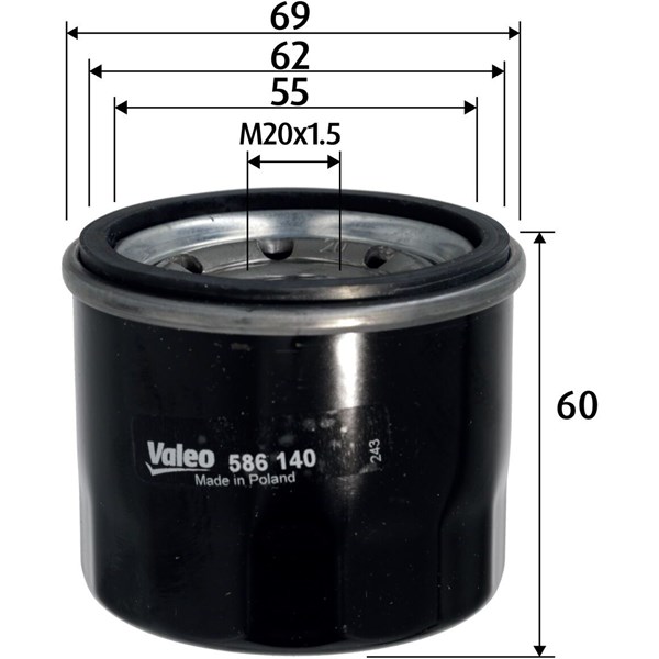 Oljefilter Valeo 586140 VALEO