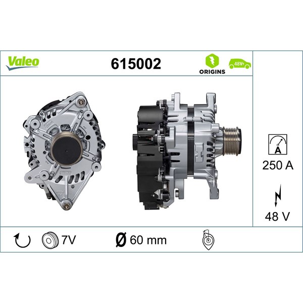 Startgenerator 48V 200A Valeo 615002 VALEO Startgenerator 48V 200A Valeo 615002 VALEO