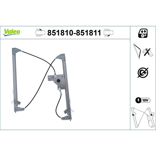 Fönsterhiss, Fram, Vänster Valeo 851810 VALEO