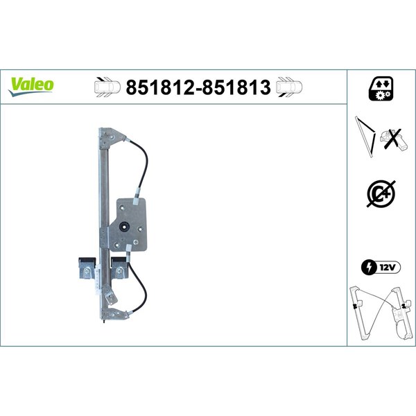 Fönsterhiss, Vänster bak Valeo 851812 VALEO