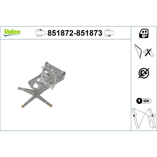 Fönsterhiss, Fram, Vänster Valeo 851872 VALEO