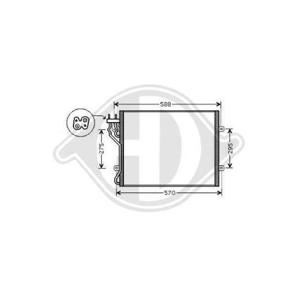 Kondensor, klimatanläggning Diederichs DCC1190 DIEDERICHS