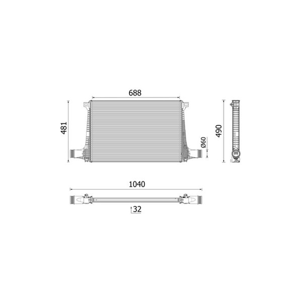 Intercooler Mahle CI 711 000P MAHLE