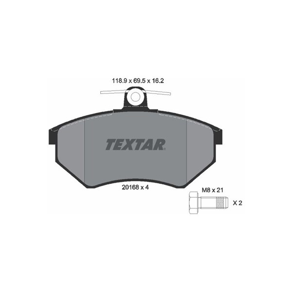 Bromsbeläggsats, Framaxel Textar 2016801 TEXTAR